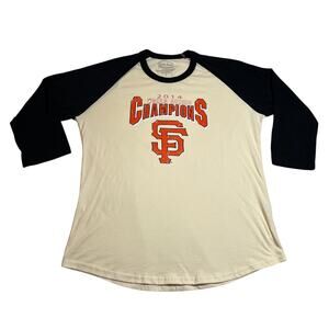 NEW Majestic Threads Crewneck 2014 World Series Champs SF Giants Top Size L